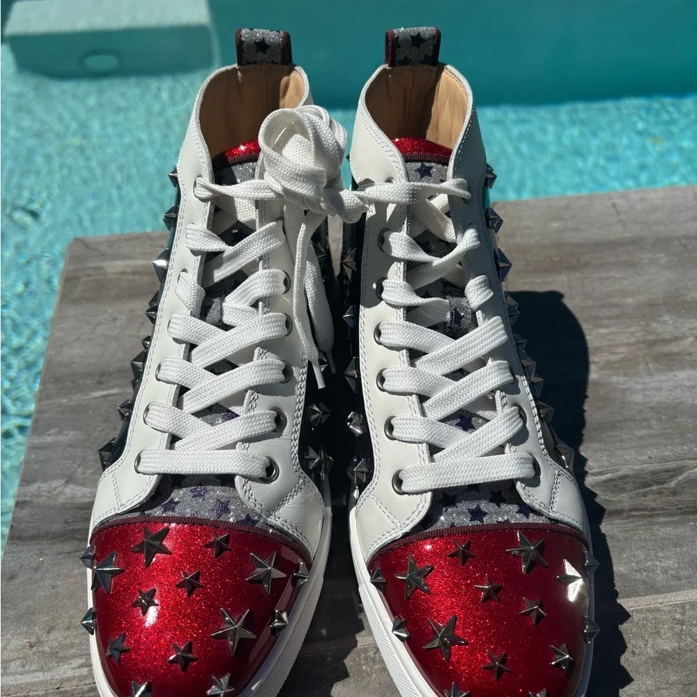 Studded High-Top Christian Louboutin Sneakers - Picture 2 of 4